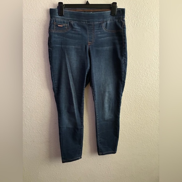 Nine West Blue Jeggings Pull On Skinny Crop Stretch 6 - Picture 2 of 11